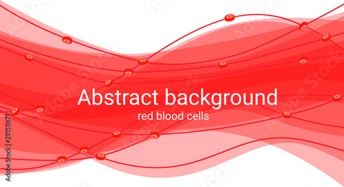 Abstract background with red blood cells. Medical illustration blood abstract