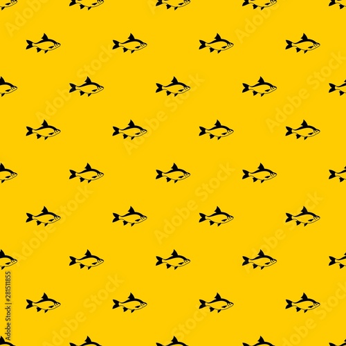 River fish pattern seamless vector repeat geometric yellow for any design