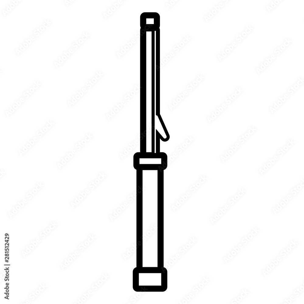 Black and white icon simple linear fashionable glamorous electric curling iron for hair styling and hair styling, beauty guidance. Vector illustration Black and white icon simple linear fashionable glamorous electric curling iron for hair styling and hair styling, beauty guidance. Vector illustration