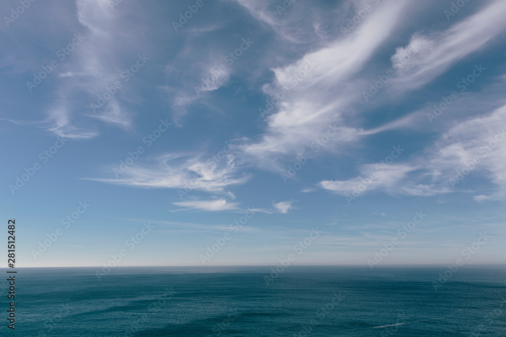 View of sea against cloudy sky View of sea against cloudy sky