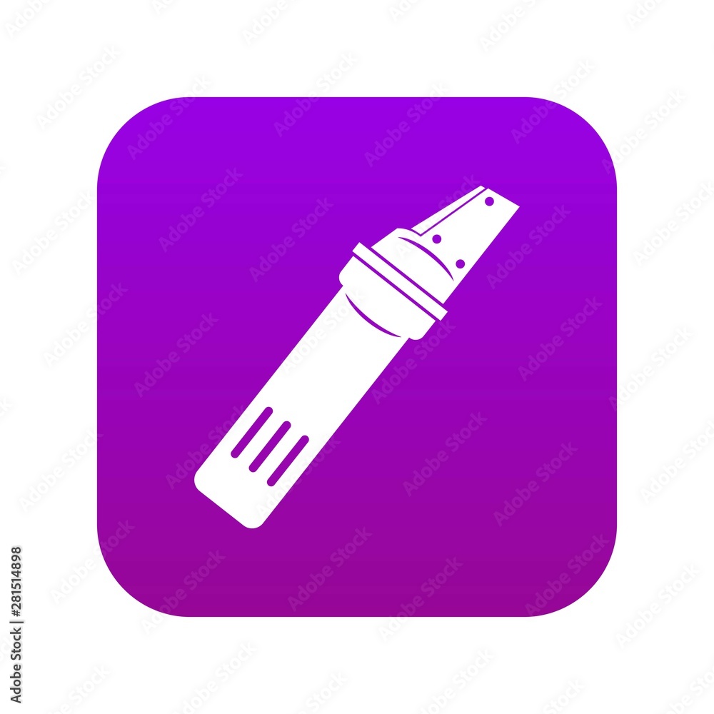 Glass cutter icon digital purple for any design isolated on white vector illustration Glass cutter icon digital purple for any design isolated on white vector illustration