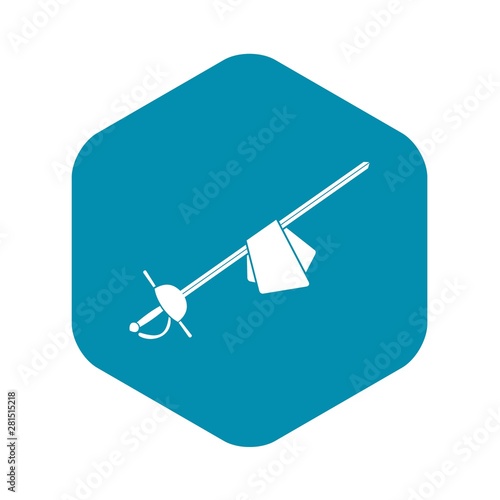 Saber icon. Simple illustration of saber vector icon for web