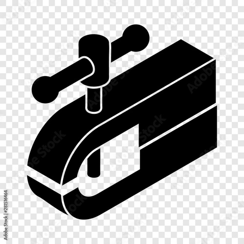 Clamping machine icon. Simple illustration of clamping machine vector icon for web photo