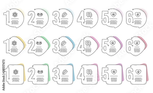 Ask me, Love letter and Hold heart line icons set. Infographic timeline. Atom, Only you and Friends chat signs. Love sweetheart, Heart, Friendship. Electron. Love set. Vector