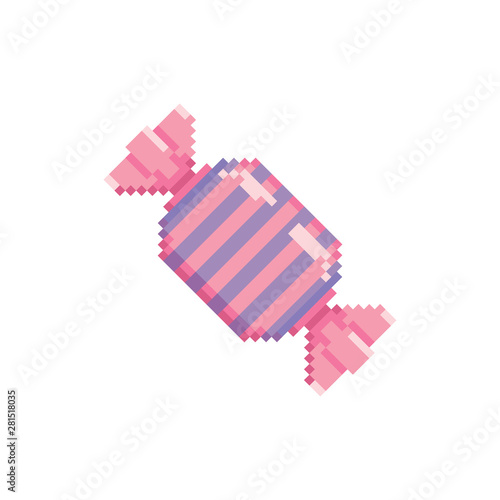Pixel art candies vector icon.