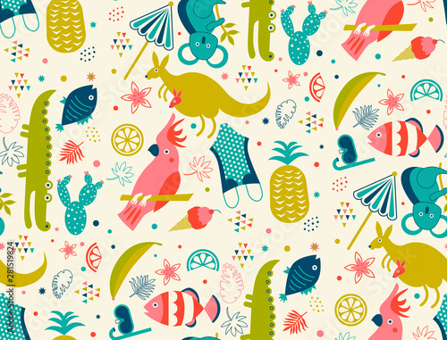 Australia pattern seamless design graphic