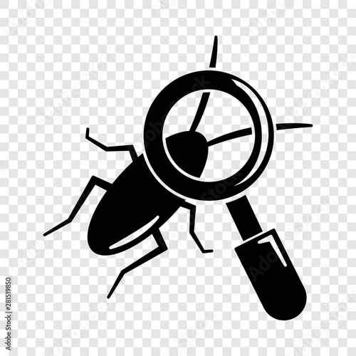 Search insect icon. Simple illustration of search insect vector icon for web