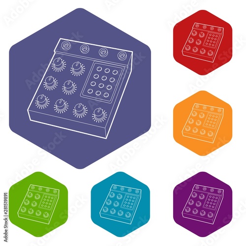Retro studio equalizer icon. Outline illustration of retro studio equalizer vector icon for web design