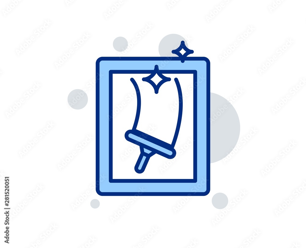 Window cleaning line icon. Washing service symbol. Housekeeping equipment sign. Linear design sign. Colorful window cleaning icon. Vector Window cleaning line icon. Washing service symbol. Housekeeping equipment sign. Linear design sign. Colorful window cleaning icon. Vector