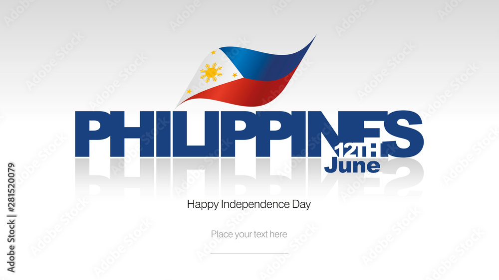 Philippines Independence Day flag logo icon banner