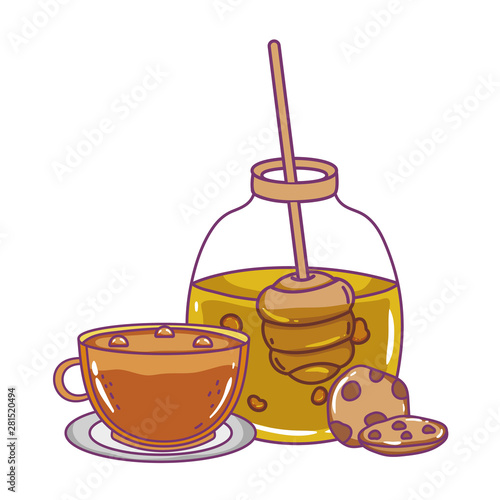 Isolated honey jar vector design
