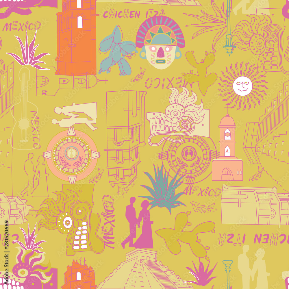 Mexican pattern seamless design graphic