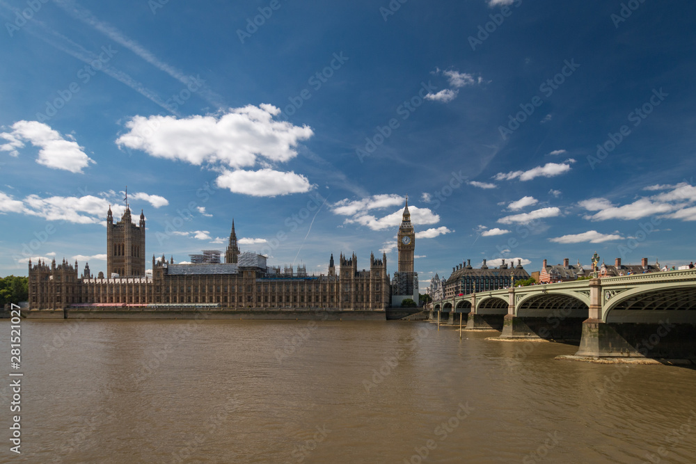 Cityscape London with Big Ben and Palace of Westminster, United Kingdom