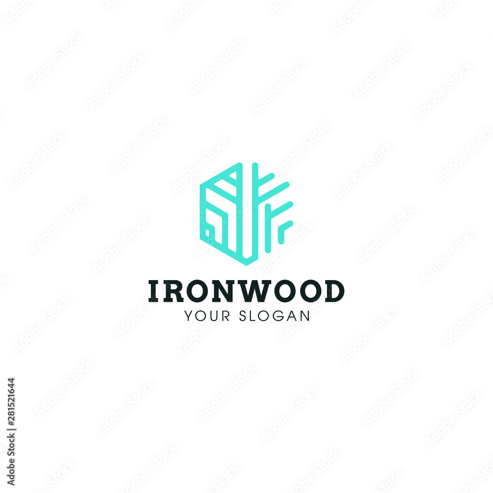 best original logo designs inspiration and concept for iron wood, carpentry, construction and woodpecker