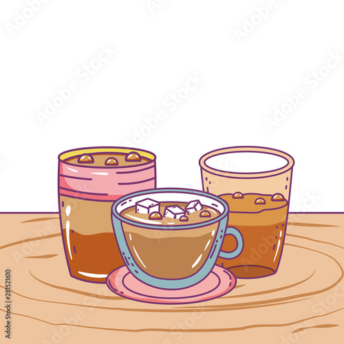 Isolated coffee mug and cup vector design