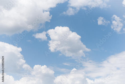 Schilderij op canvas Beautiful clouds on blu sky abstract background