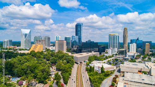 Fotografía Buckhead Aerial near Downtown Atlanta Georgia