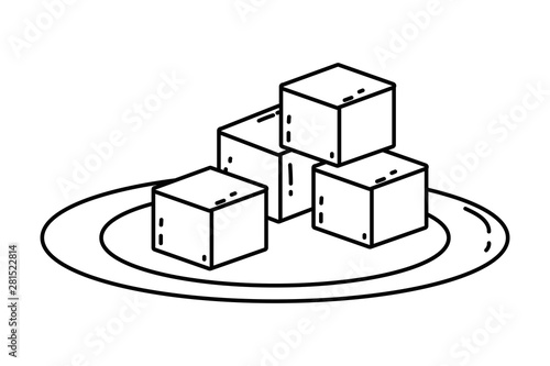 Isolated sugar cube design vector illustration