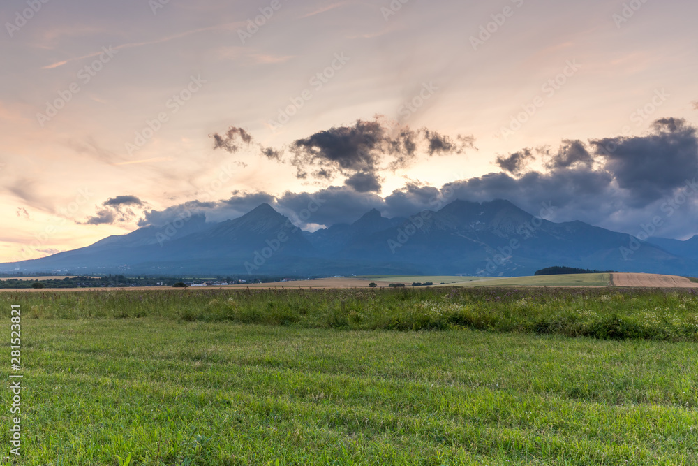 High Tatras mountains panoramic view, Slovakia, 2019