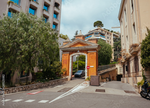 Monaco city streets in sunny Monte Carlo in the south of France in Europe