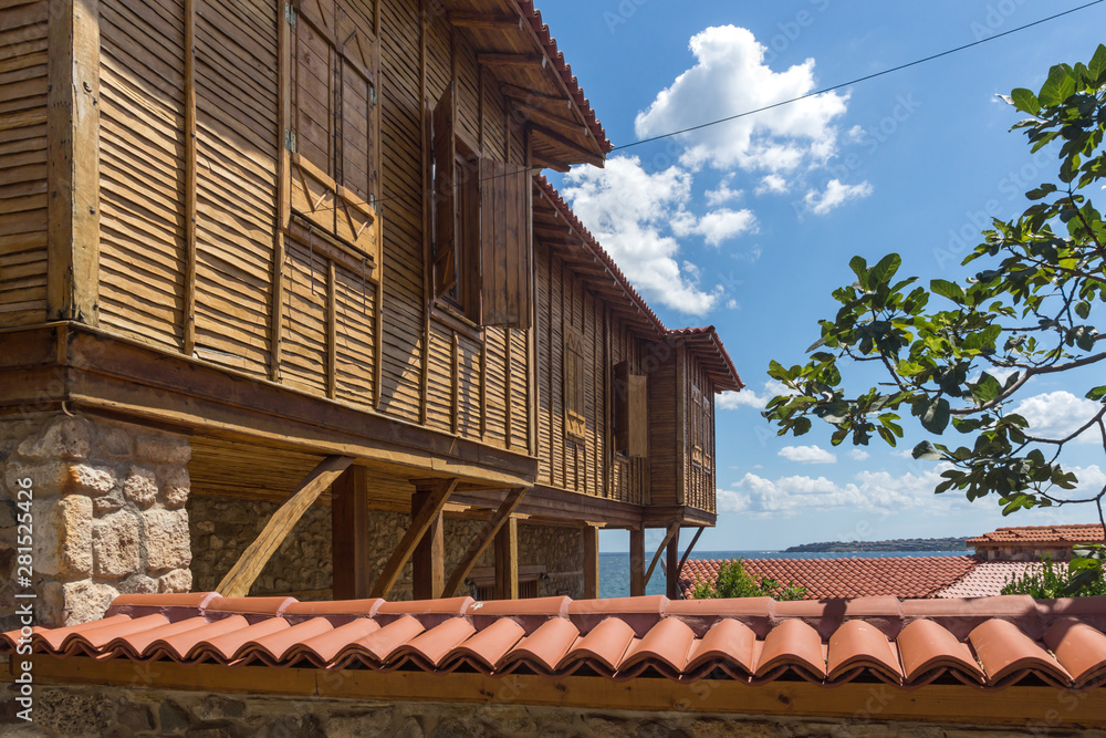 Old houses at old town of Sozopol, Bulgaria