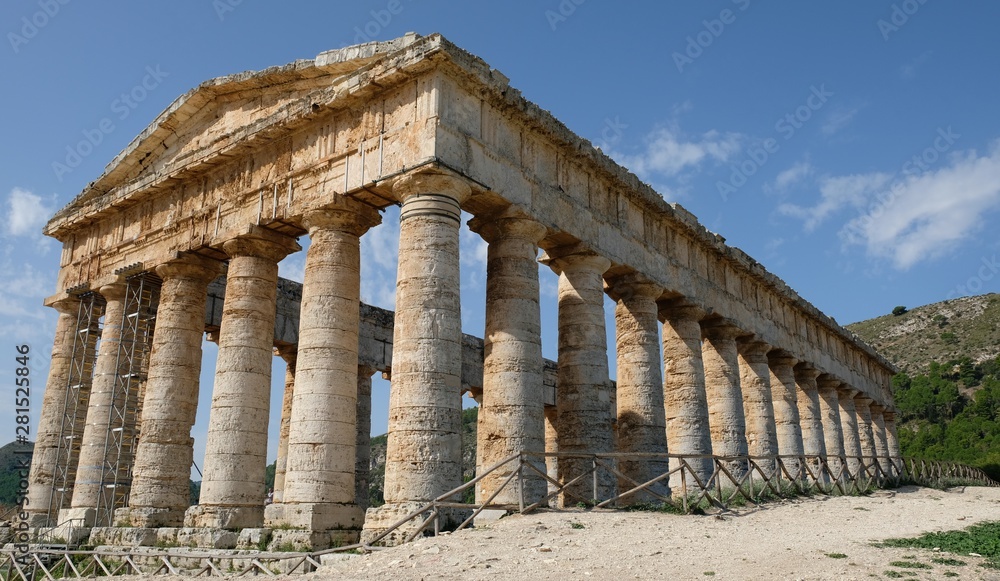 Segesta, Province of Trapani, Sicily. Segesta is one of the best preserved and beautiful of all the Greek archaeological sites in the Mediterranean. This is a Doric temple, built before 430 BC.