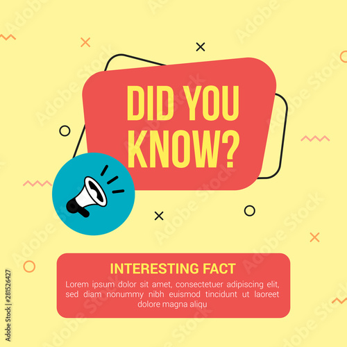 Did you know banner in flat style