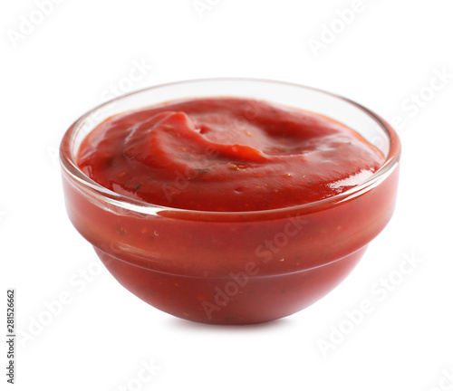 Wallpaper Mural Delicious tomato sauce in bowl on white background Torontodigital.ca
