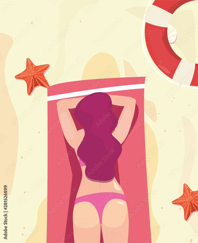 woman summer time vacations design woman summer time vacations design