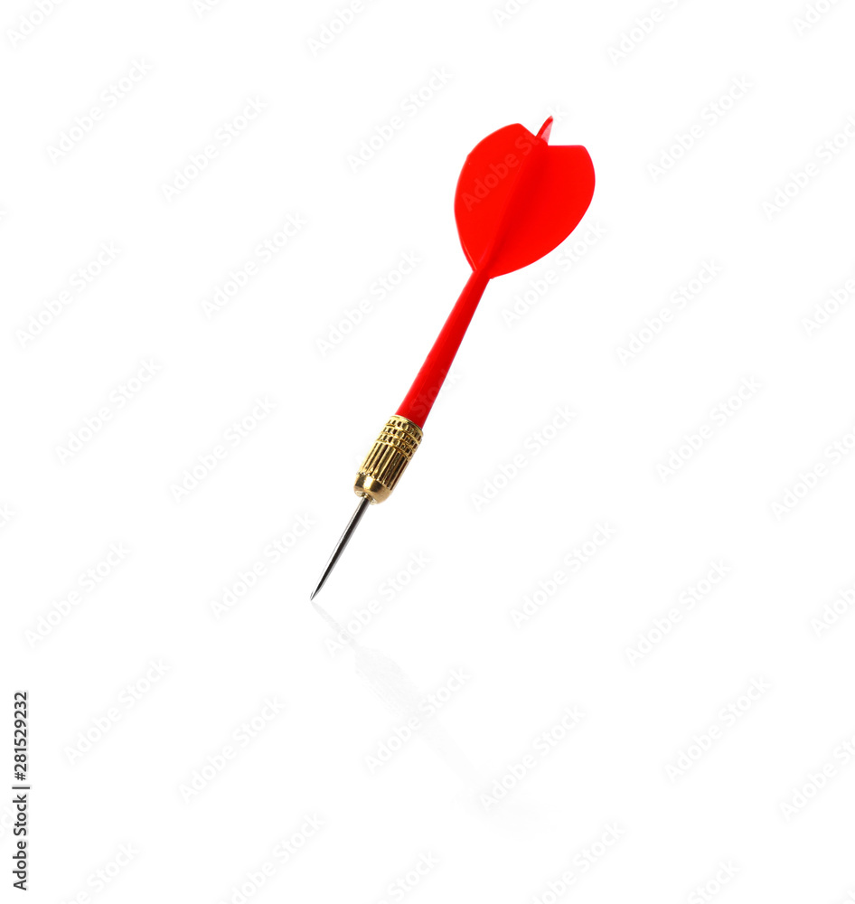 Red dart arrow for game on white background Red dart arrow for game on white background