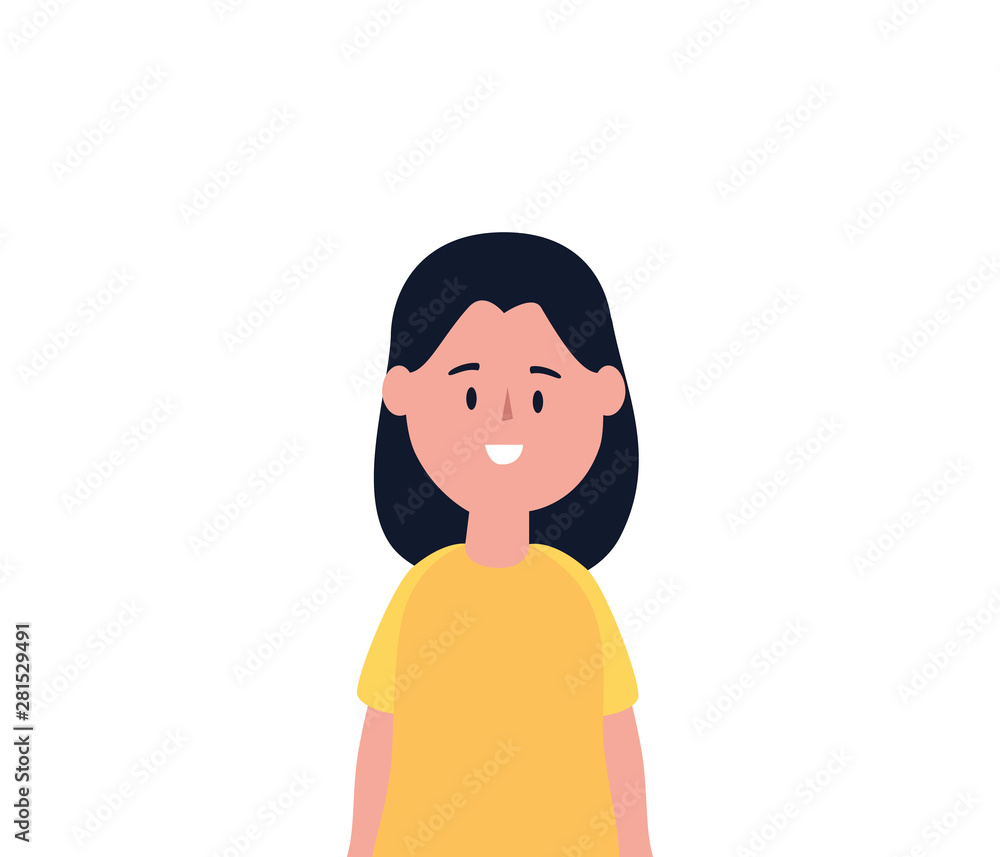 cute little girl avatar character cute little girl avatar character