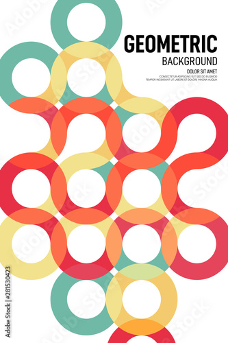 Abstract geometric shape layout poster design template background