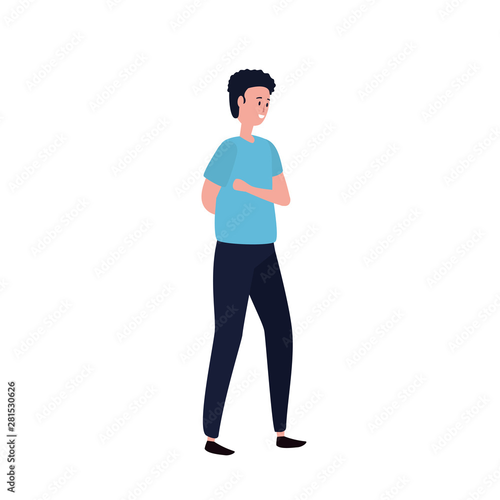 Fototapeta premium young man avatar character icon