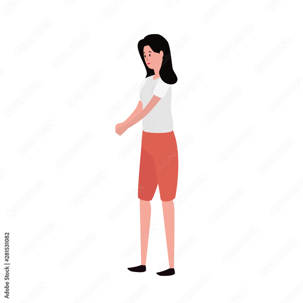 young and beautiful woman character young and beautiful woman character