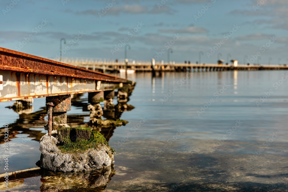 Fototapeta premium Old boat ramp at St Kilda Pier