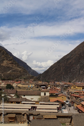 peruvian village at the mountains