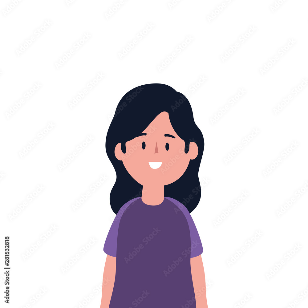 young and beautiful woman character young and beautiful woman character