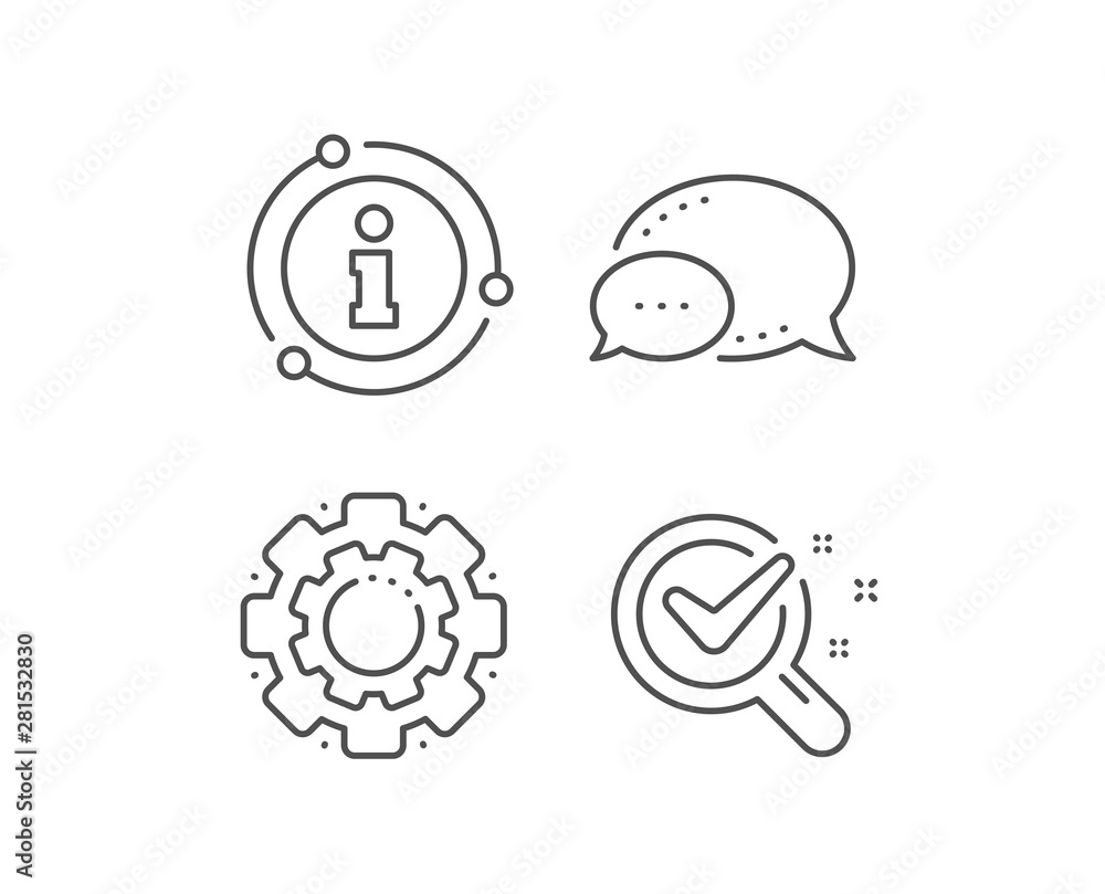 Chemistry lab line icon. Chat bubble, info sign elements. Laboratory research sign. Analysis symbol. Linear chemistry lab outline icon. Information bubble. Vector Chemistry lab line icon. Chat bubble, info sign elements. Laboratory research sign. Analysis symbol. Linear chemistry lab outline icon. Information bubble. Vector