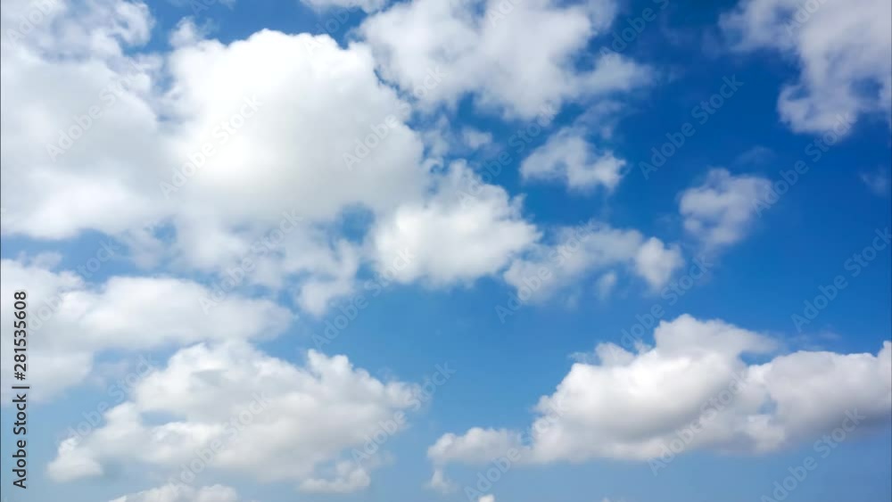 Moving clouds and blue sky time lapse Moving clouds and blue sky time lapse