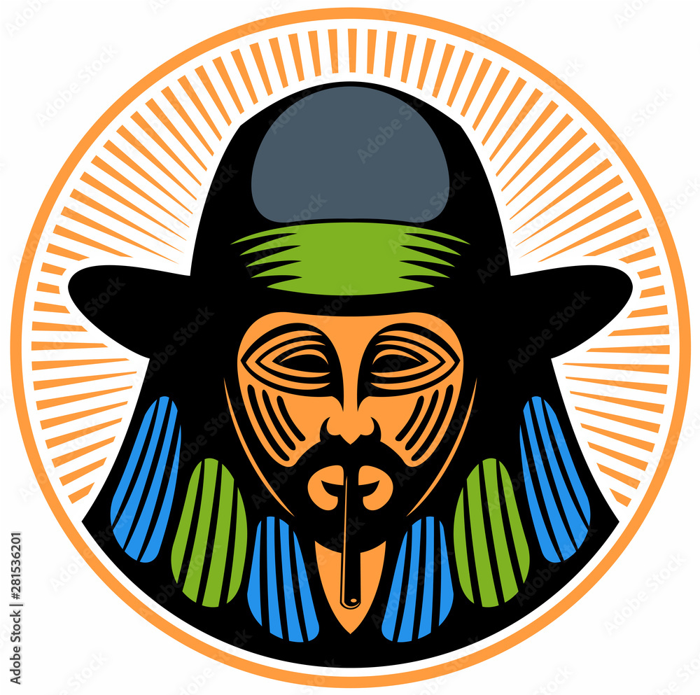 Mayan God Maximon, vector logo concept. Mayan God Maximon, vector logo concept.
