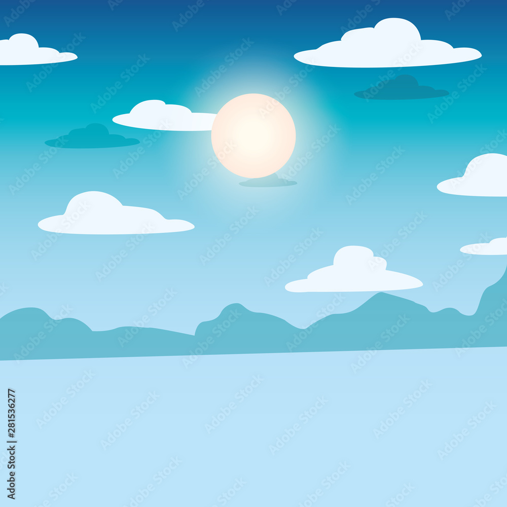 summer time vacation flat design