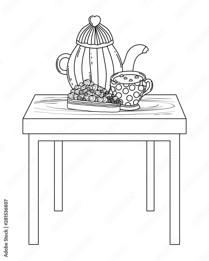 Isolated coffee pot and cup vector design Isolated coffee pot and cup vector design