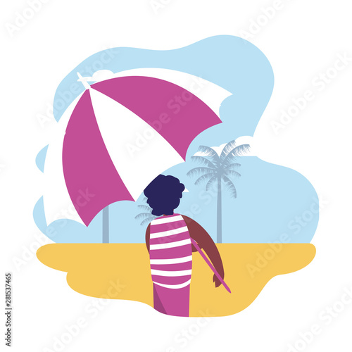 man summer time vacations design