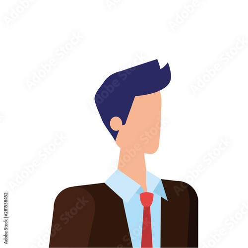 elegant businessman worker avatar character