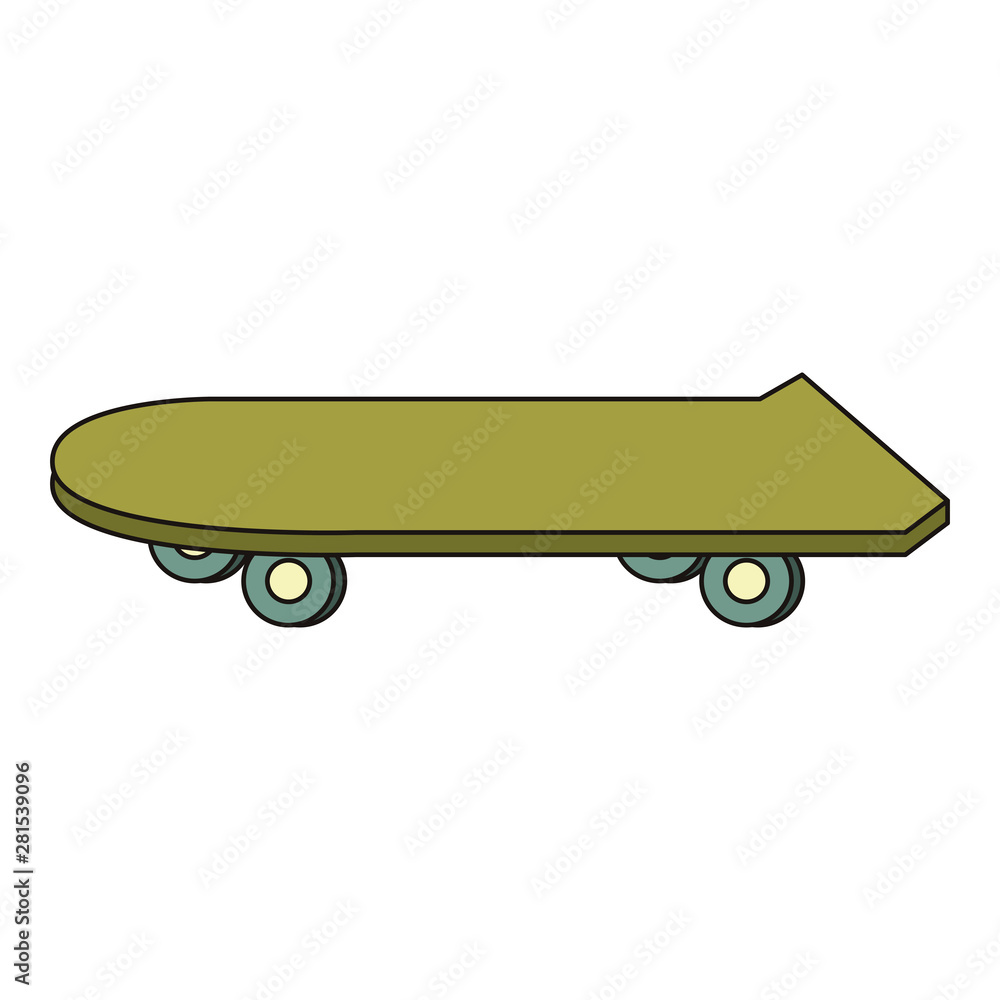 green skateboard for summer symbol