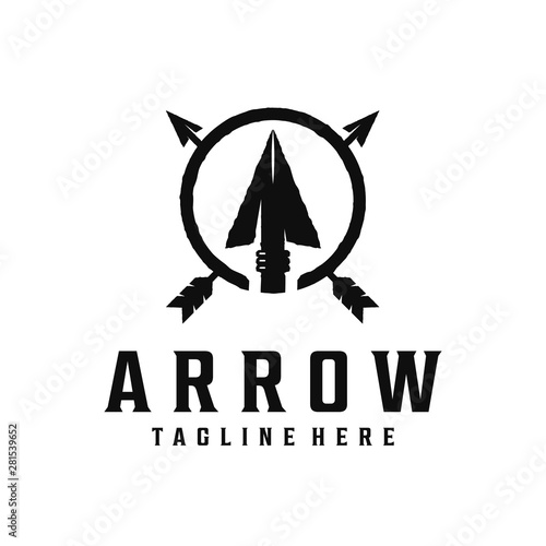 Spear, arrow / arrowhead vintage logo