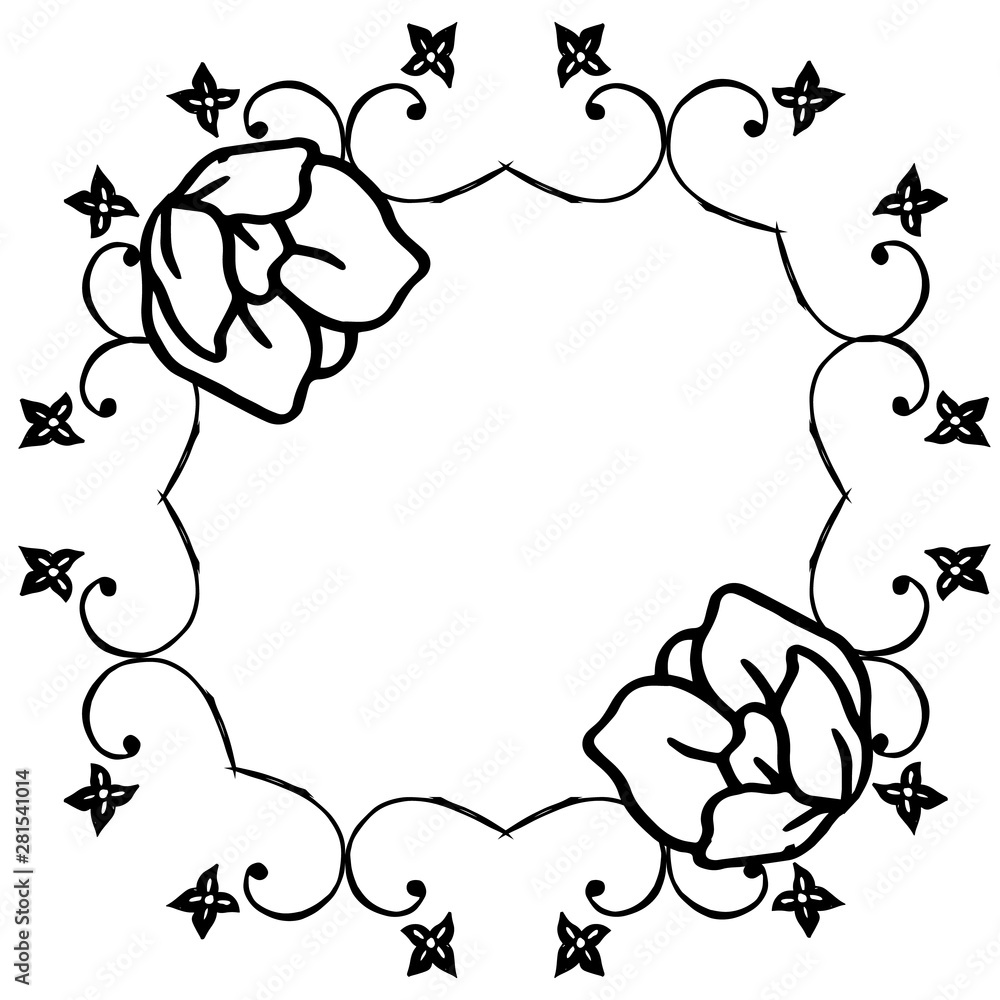 Beauty of flower frame blooms, for ornate of card, space for your text. Vector Beauty of flower frame blooms, for ornate of card, space for your text. Vector