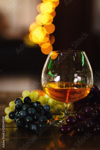 Photography French grape brandy, strong alcoholic drink