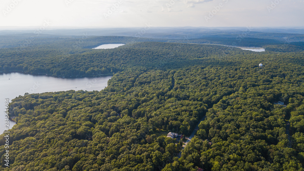 Sunrise and sunset over lake wallenpaupack, westcolang masthope 