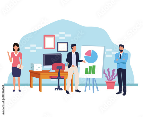 business professional executive work cartoon